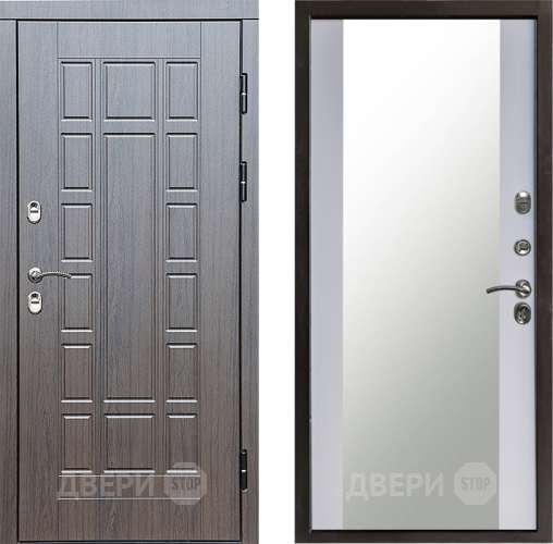 Входная металлическая Дверь Престиж TERMO с терморазрывом Престиж Зеркало Белый софт в Ивантеевке