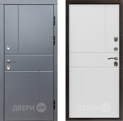 Входная металлическая Дверь Престиж TERMO с терморазрывом Горизонт Грэй Горизонт Бетон белый в Ивантеевке