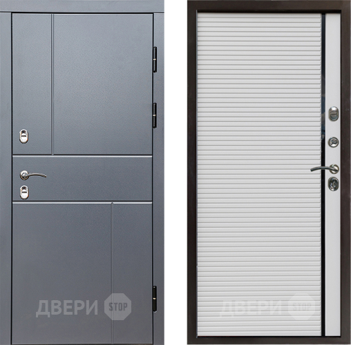 Входная металлическая Дверь Престиж TERMO с терморазрывом Горизонт Грэй Porte Белый в Ивантеевке