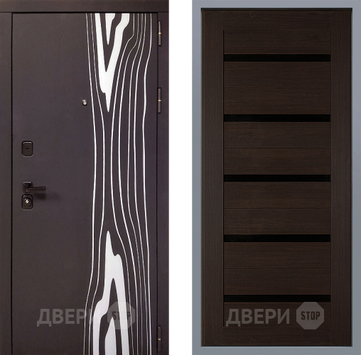 Дверь Заводские двери Леванте СБ-1 орех тисненый в Ивантеевке
