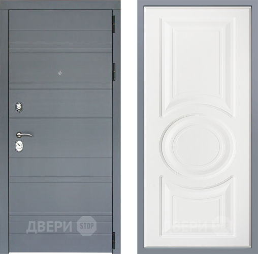 Дверь Заводские двери Лира Софт графит Неаполь Лофт белый в Ивантеевке