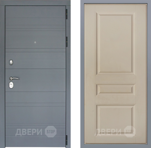 Дверь Заводские двери Лира Софт графит Стокгольм Шампань в Ивантеевке