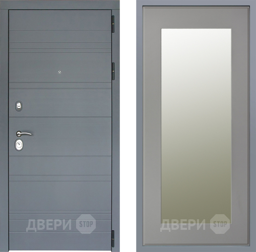 Дверь Заводские двери Лира Софт графит Зеркало Модерн Грей софт в Ивантеевке