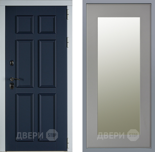 Дверь Заводские двери Стокгольм Зеркало Модерн Грей софт в Ивантеевке