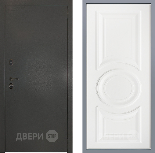 Дверь Заводские двери Эталон 3к антик серебро Неаполь Лофт белый в Ивантеевке