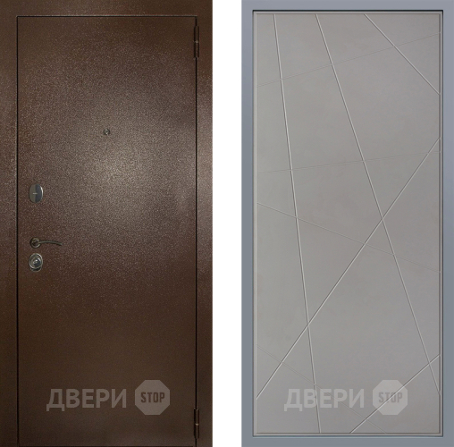 Дверь Заводские двери Эталон 3к антик медь Флитта Грей софт в Ивантеевке
