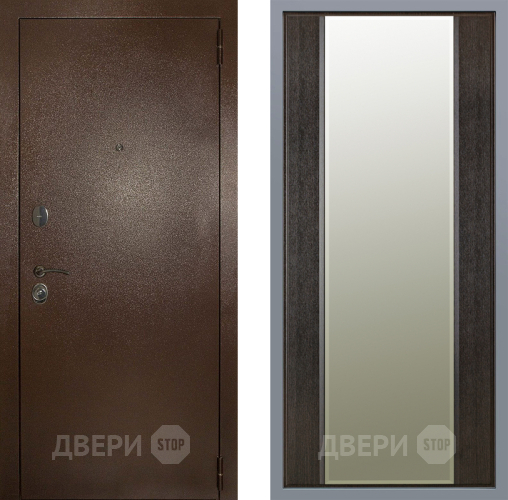 Дверь Заводские двери Эталон 3к антик медь Зеркало Макси Венге в Ивантеевке
