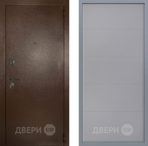 Дверь Заводские двери Эталон 3к антик медь Тривия Грей софт в Ивантеевке