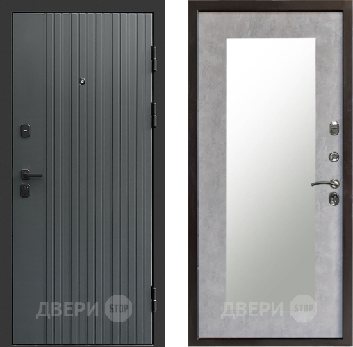 Дверь Престиж Tvist Grey Зеркло Пастораль Бетон светлый в Ивантеевке