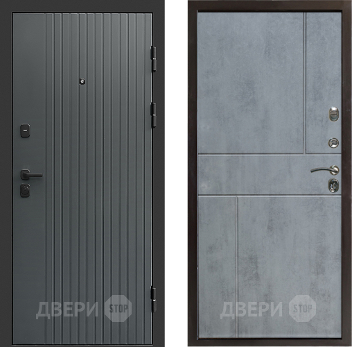 Входная металлическая Дверь Престиж Tvist Grey Горизонт Бетон темный в Ивантеевке