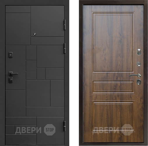Входная металлическая Дверь Престиж Kvadro Классика Дуб в Ивантеевке