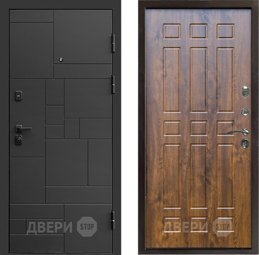 Входная металлическая Дверь Престиж Kvadro Спарта Дуб в Ивантеевке
