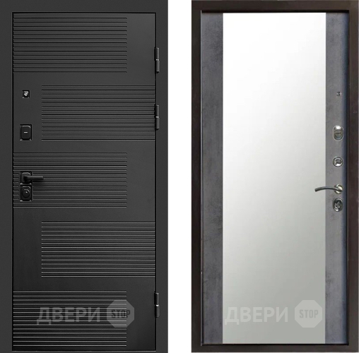 Входная металлическая Дверь Престиж Favorit Зеркало Бетон темный в Ивантеевке