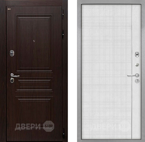 Входная металлическая Дверь Интекрон (INTECRON) Брайтон Тиковое Дерево В-07 с молдингом Лофт белый в Ивантеевке