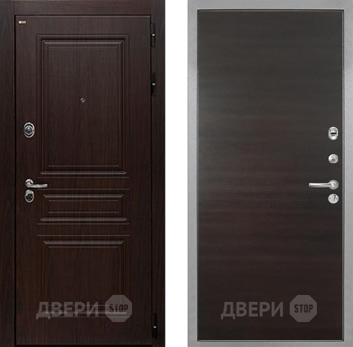 Входная металлическая Дверь Интекрон (INTECRON) Брайтон Тиковое Дерево Гладкая Эковенге поперечный в Ивантеевке