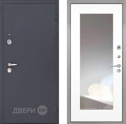 Дверь Интекрон (INTECRON) Колизей ФЛЗ-120-М Зеркало Белый матовый в Ивантеевке
