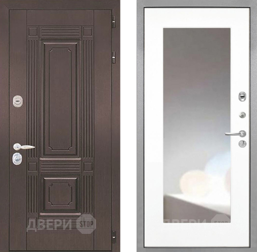 Входная металлическая Дверь Интекрон (INTECRON) Италия ФЛЗ-120-М Зеркало Белый матовый в Ивантеевке