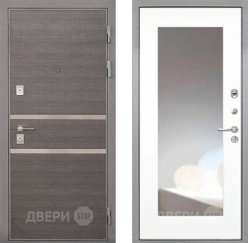 Дверь Интекрон (INTECRON) Неаполь ФЛЗ-120-М Зеркало Белый матовый в Ивантеевке
