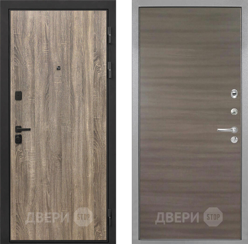 Входная металлическая Дверь Интекрон (INTECRON) Профит Black Дуб Турин Гладкая Дуб тоскано поперечный в Ивантеевке