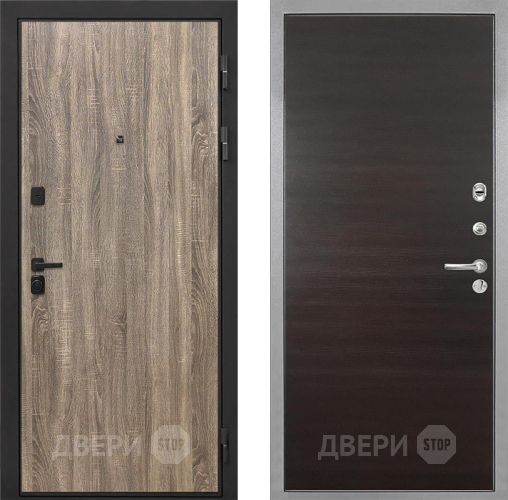 Входная металлическая Дверь Интекрон (INTECRON) Профит Black Дуб Турин Гладкая Эковенге поперечный в Ивантеевке