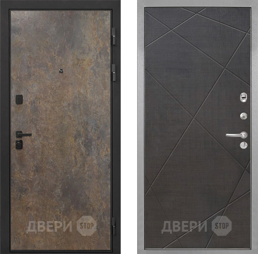 Входная металлическая Дверь Интекрон (INTECRON) Профит Black Гранж Лучи-М Венге распил кофе в Ивантеевке