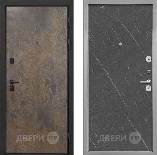 Входная металлическая Дверь Интекрон (INTECRON) Профит Black Гранж Гладкая Гранит лава оникс в Ивантеевке