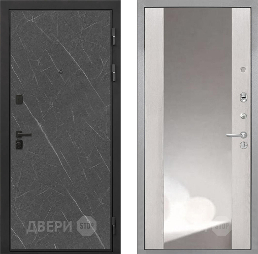 Входная металлическая Дверь Интекрон (INTECRON) Профит Black Гранит Лава Оникс ФЛЗ-516 Зеркало Сосна белая в Ивантеевке