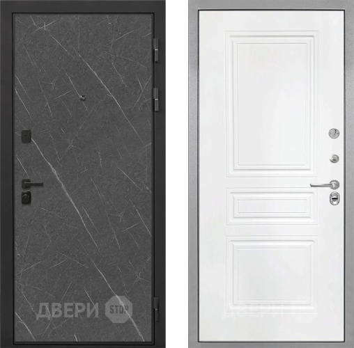 Входная металлическая Дверь Интекрон (INTECRON) Профит Black Гранит Лава Оникс ФЛ-243 Белый матовый в Ивантеевке