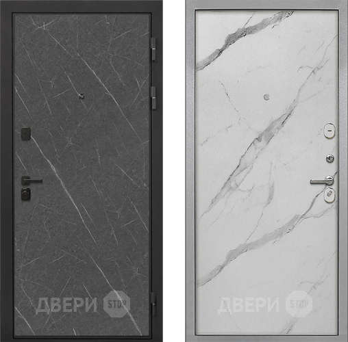 Входная металлическая Дверь Интекрон (INTECRON) Профит Black Гранит Лава Оникс Гладкая Мрамор натуральный арктик в Ивантеевке