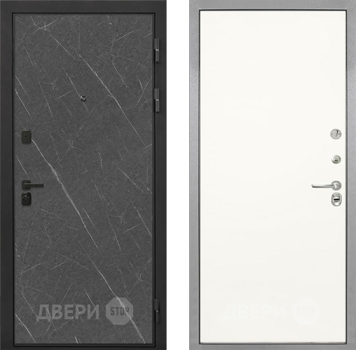 Входная металлическая Дверь Интекрон (INTECRON) Профит Black Гранит Лава Оникс Гладкая Слоновая кость в Ивантеевке