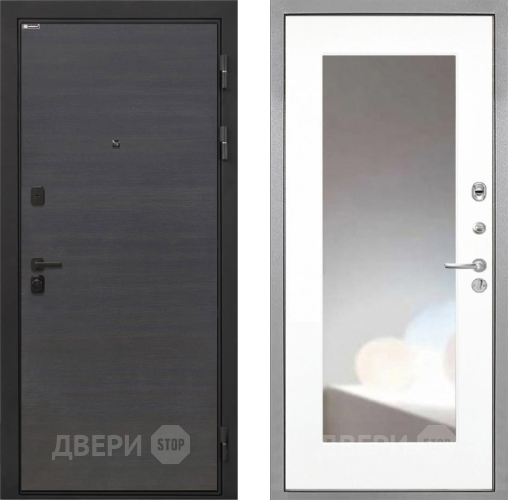Входная металлическая Дверь Интекрон (INTECRON) Профит Black Эковенге ФЛЗ-120-М Зеркало Белый матовый в Ивантеевке