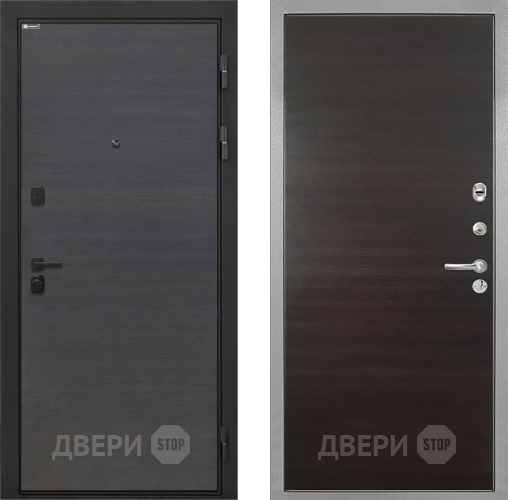 Входная металлическая Дверь Интекрон (INTECRON) Профит Black Эковенге Гладкая Эковенге поперечный в Ивантеевке