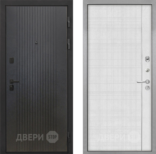 Входная металлическая Дверь Интекрон (INTECRON) Профит Black ФЛ-295 В-07 с молдингом Лофт белый в Ивантеевке