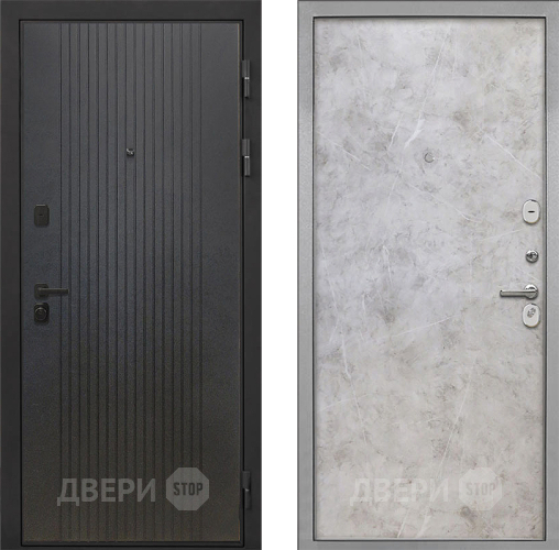 Входная металлическая Дверь Интекрон (INTECRON) Профит Black ФЛ-295 Гладкая Мрамор светлый в Ивантеевке