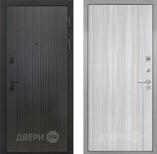 Входная металлическая Дверь Интекрон (INTECRON) Профит Black ФЛ-295 В-07 с молдингом Сандал белый в Ивантеевке