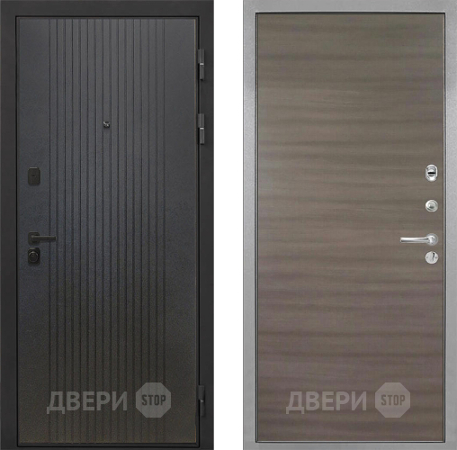 Входная металлическая Дверь Интекрон (INTECRON) Профит Black ФЛ-295 Гладкая Дуб тоскано поперечный в Ивантеевке