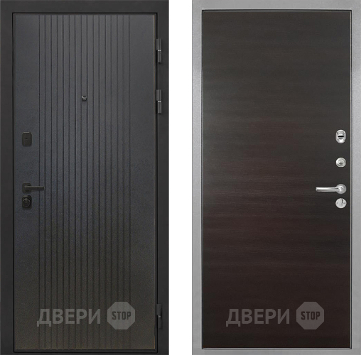 Входная металлическая Дверь Интекрон (INTECRON) Профит Black ФЛ-295 Гладкая Эковенге поперечный в Ивантеевке