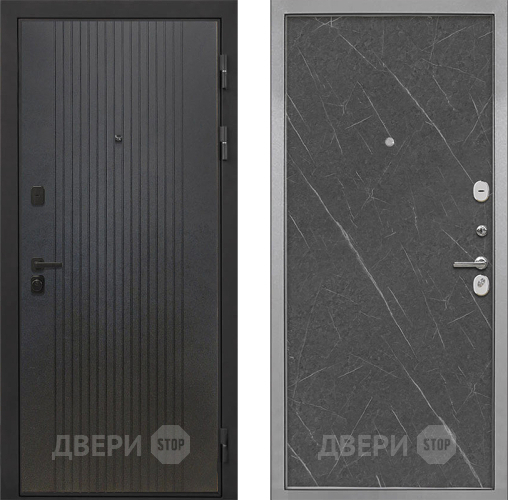 Входная металлическая Дверь Интекрон (INTECRON) Профит Black ФЛ-295 Гладкая Гранит лава оникс в Ивантеевке