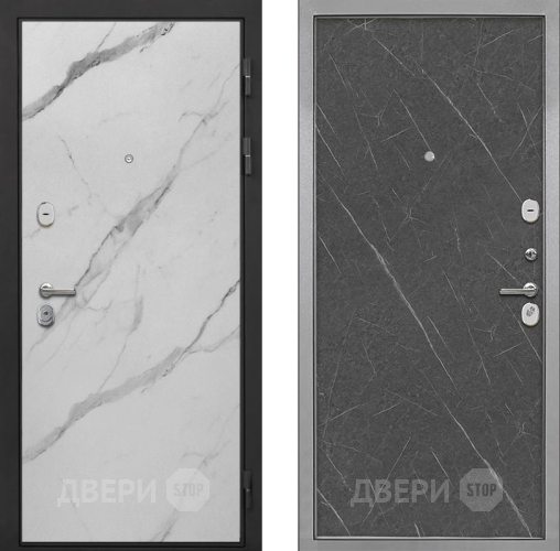 Входная металлическая Дверь Интекрон (INTECRON) Гектор Мрамор Арктик Гладкая Гранит лава оникс в Ивантеевке