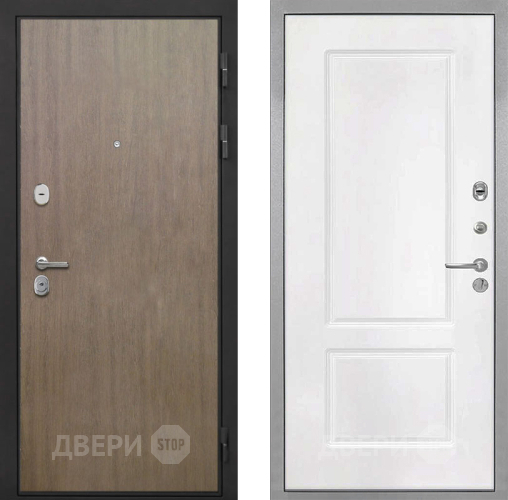 Входная металлическая Дверь Интекрон (INTECRON) Гектор Венге Коричневый КВ-2 Белый матовый в Ивантеевке