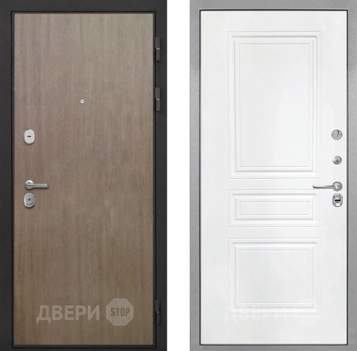 Входная металлическая Дверь Интекрон (INTECRON) Гектор Венге Коричневый ФЛ-243 Белый матовый в Ивантеевке
