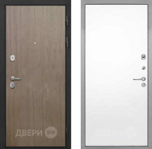 Входная металлическая Дверь Интекрон (INTECRON) Гектор Венге Коричневый Гладкая Силк Сноу в Ивантеевке