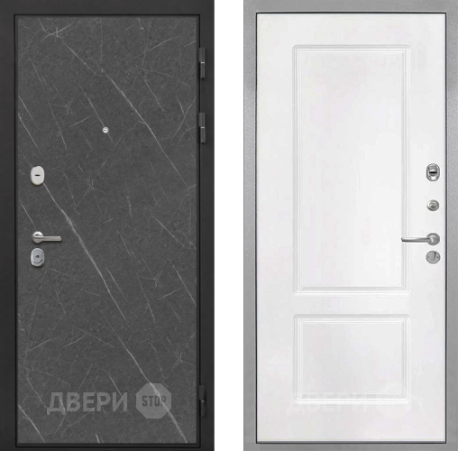 Входная металлическая Дверь Интекрон (INTECRON) Гектор Гранит Лава Оникс КВ-2 Белый матовый в Ивантеевке