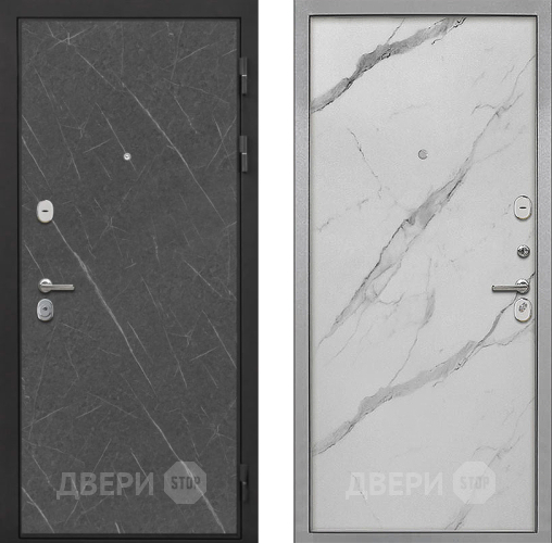 Входная металлическая Дверь Интекрон (INTECRON) Гектор Гранит Лава Оникс Гладкая Мрамор натуральный арктик в Ивантеевке