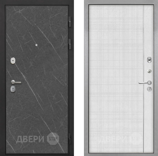 Входная металлическая Дверь Интекрон (INTECRON) Гектор Гранит Лава Оникс В-07 с молдингом Лофт белый в Ивантеевке