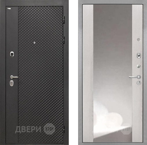 Дверь Интекрон (INTECRON) Олимпия Black 4К ФЛЗ-516 Зеркало Сосна белая в Ивантеевке