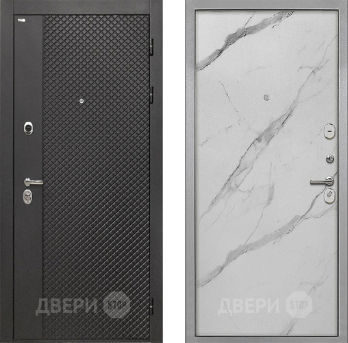 Дверь Интекрон (INTECRON) Олимпия Black 4К Гладкая Мрамор натуральный арктик в Ивантеевке