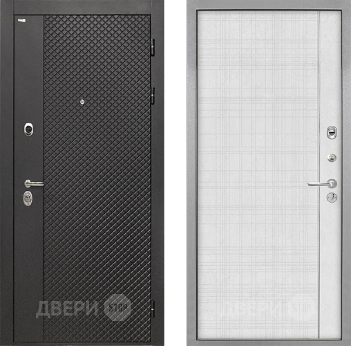 Входная металлическая Дверь Интекрон (INTECRON) Олимпия Black 4К В-07 с молдингом Лофт белый в Ивантеевке
