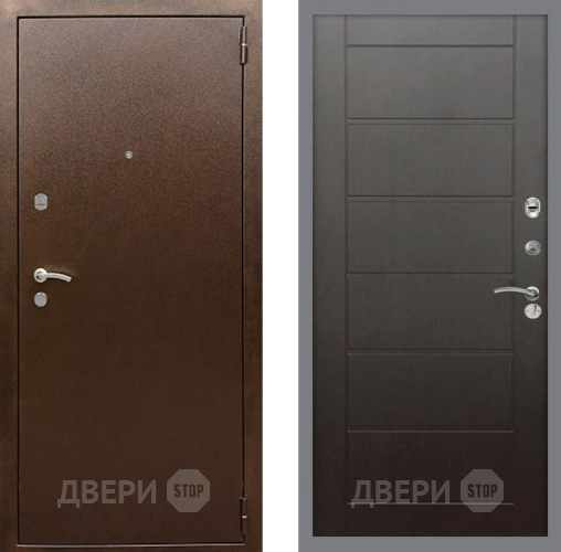Входная металлическая Дверь Рекс (REX) 1А Медный Антик Сити Венге в Ивантеевке