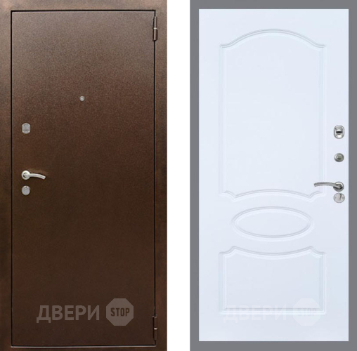 Дверь Рекс (REX) 1А Медный Антик FL-128 Силк Сноу в Ивантеевке